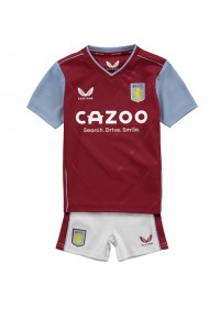 Aston Villa Babyklær Hjemme Fotballdrakt til barn 2022-23 Korte ermer (+ Korte bukser)